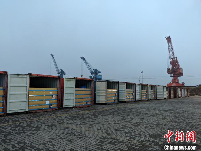 广州海关在肇庆新港码头查获走私进境的固体废物15个货柜 关悦 摄