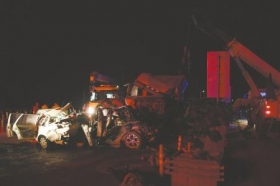兰海高速兰州南收费站交通事故已致15死44伤